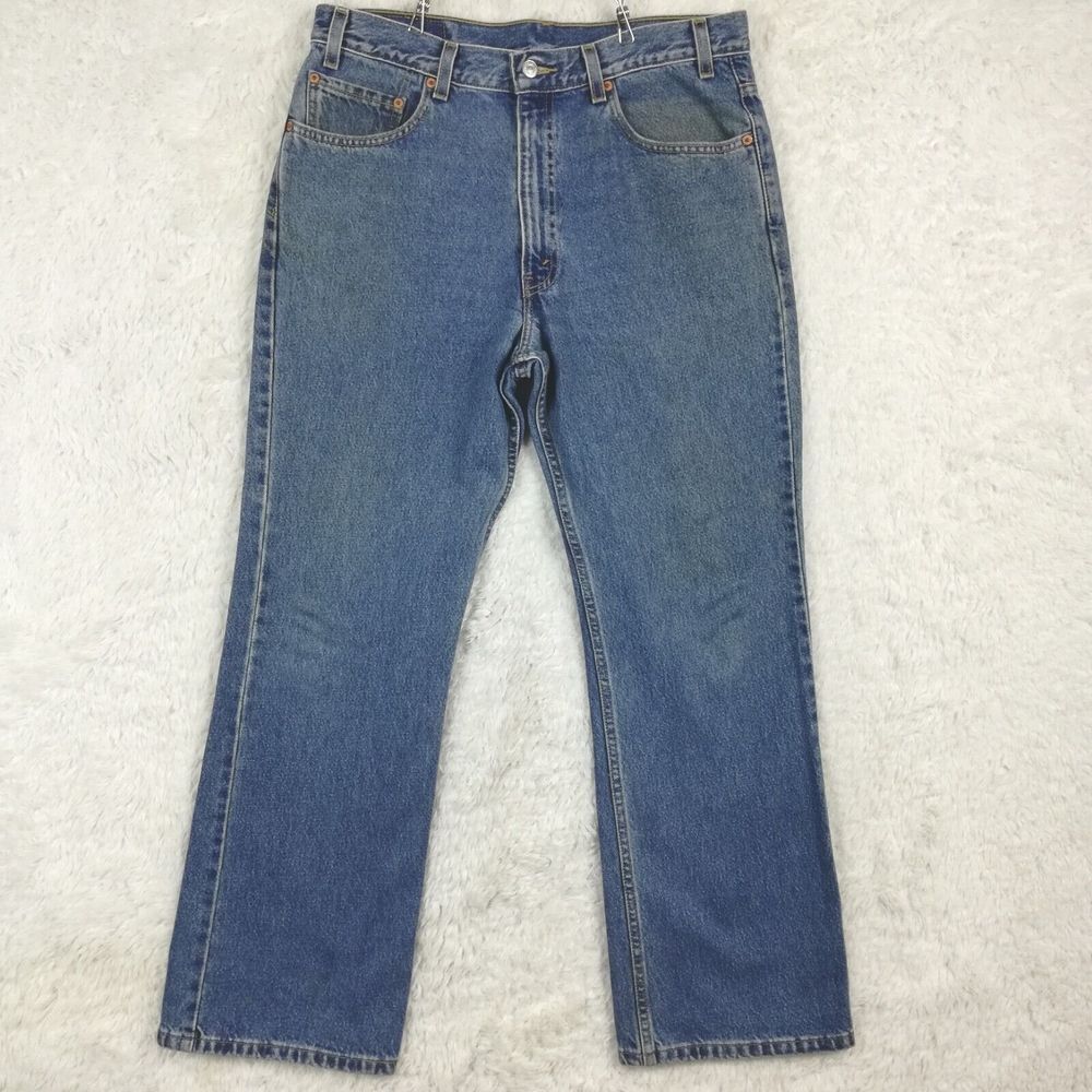 Vtg Levi's Mens Jeans 517 Boot‎ Cut Blue Denim Medium Wash Relaxed Fit 36x30